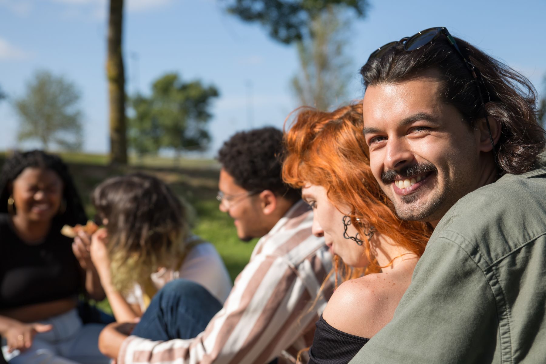 Friends spending time together outdoors